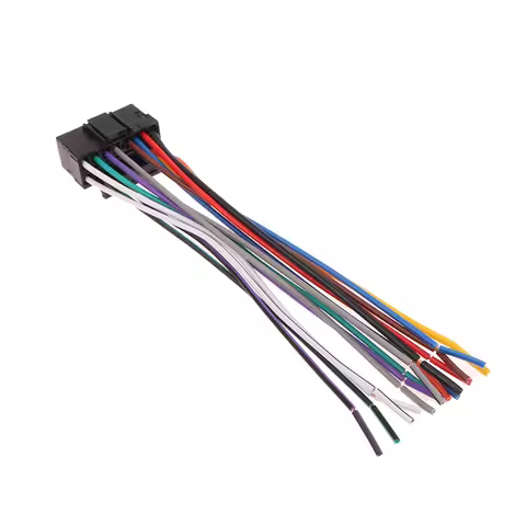 16Pin Male Plug Wiring Adapter for Car Radios: Sony and JVC Stereo Music Player Cable Harness