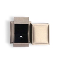 Bulgari Jewelry Packaging Box Light Luxury Gold Brushed PU Leather Ring Necklace Pendant Storage Box