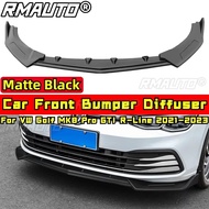 For Golf MK8 Pro GTI R-Line Body Kit Front Bumper Lip Matte Black For VW Golf MK8 Pro GTI R-Line 202