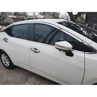Stainless steel rim brace, curved glass for Nissan Almera