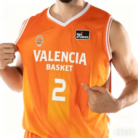 2026 New Spain Basketball League Jersey Men Sports Vest Valencia Basket Jaime Pradilla Number 2 Jers