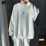 kaos lengan panjang pria kaos panjang Kain wafel kaos polos panjang kaos lengan panjang cowok kaos lengan panjang keren kaos wafel lengan panjang kaos lengan panjang pria murah kaos lengan panjang korea thrift crewneck oversize t shirt pria lengan panjang