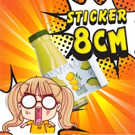 STICKER 8CM - white mirrokot sticker