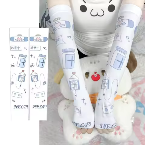 New Japanese Sweet Cute Y2k Accessories All Match Sun Protection Sleeve Y2k Aesthetic Kawaii Japanes