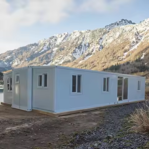 Portable 20ft Prefab Shipping Tiny House Expandable Container House with 1 to 6 Bedrooms for Villas 