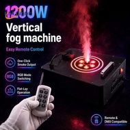 1200W Vertical Fog Machine RGB LED Mesin Asap Panggung DMX512 Wireless Remote Control Smoke Machine 