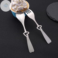 TWOE 1Pc/Set Heart-shaped Stainless Steel Coffee Stirring Spoon Dessert Ice Cream Spoon Scoop Teaspo