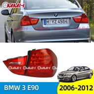 BMW 3 E90 318 I320i 325i 330i (2006-2012) LED เสื้อ​ไฟท้าย ไฟท้าย​แต่ง ไฟท้ายไฟเบรค​ ไฟเลี้ยว Taillamp Taillight ไฟท้าย​ พร้อมทับทิม ไฟท้ายกันชนหลังสําหรับ​ ทับทิมในฝาท้ายไฟท้าย