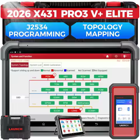 2027 LAUNCH X431 PRO3 V+ Elite HD SmartlinkC 2.0 J2534 OBD2 Scanner 61+ Reset Topology Map Online Co