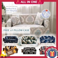 Allinone 1/2/3/4 Sofa Cover Waterproof Sarung kusyen Sofa Cushion Cover Sarung Sofa Seat Cover 沙发套