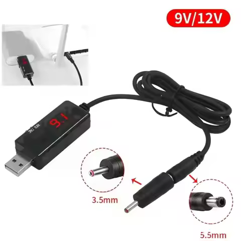 USB Boost Converter DC 5V To 9V 12V USB Step-up Converter Cable + 3.5x1.35mm Connecter For Power Sup