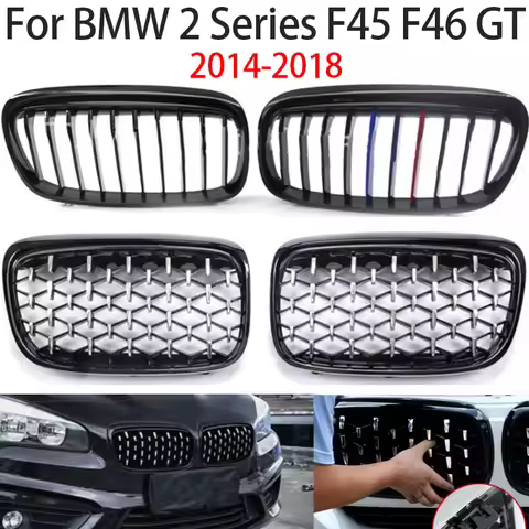 For BMW 2 Series F45 F46 GT 2014-2018 216i 218i 220i 225i Car Front Kidney Grille Hood Front Bumper 