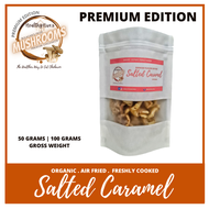 PREMIUM FLAVOR 50G and 100G - SALTED CARAMEL - HEALTHY HIVE Crispy Mushroom Chicharon from Bulacan (