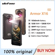 Ulefone Armor X16 4G Rugged Smartphone 10360mAh 128GB ROM 120Hz 6.56"NFC Android 15 Night Camera