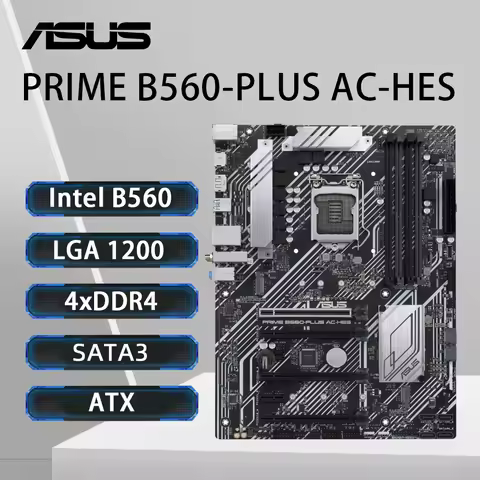 ASUS PRIME B560-PLUS AC-HES Motherboard LGA 1200 Support i9-10900K i7-10700 i5-10600KF i5-10400F i5 