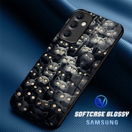 [ GT75 CAT ] Softcase SAMSUNG A14, A15.A24.A25.A34,A35.A54.A55 Samsung Silicone Sublime Mirror Glitt