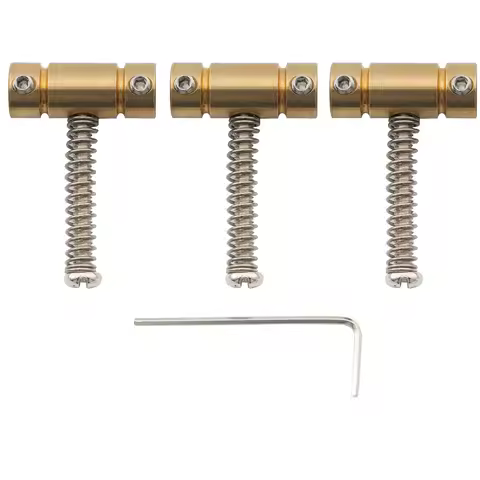 Musiclily Pro 21mm Standard Barrel Steel/Brass Saddle for Fender Squier Tele Style Electric Guitar (