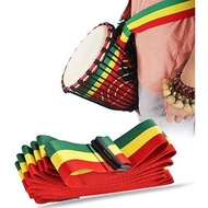 African Djembe Shoulder Strap, Tricolor Portable African Hand Drum Belt Djembe Strap For Stage Perfo