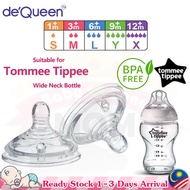 deQueen Puting Teat Nipple Baby for Tommee Tippee Bottle Baby X Botol Susu Closer to Nature Teats Le