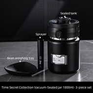 BINCOO Coffee Bean Sealed Jar Storage Container 304 Food Grade Vacuum Preservation Jar Humidity Moni