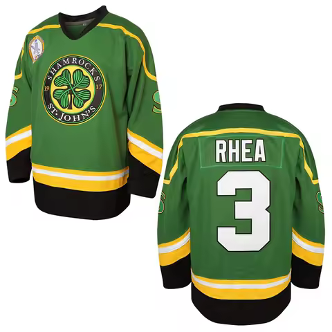 ST John's Shamrocks #3 Ross BOSS RHEA Ice Hockey Jersey Men Sportswear Sewing Embroidery Ice Jersey