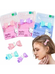 1 pieza Genuino Kawaii Hello Hairpin Anime Dibujos Animados Gatito Accesorios para el cabello Hecho a mano Lazo de princesa Diadema Clips de cabello Cosas lindas (Algunas partes pueden ser aleatorias)