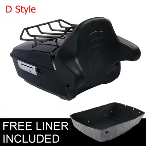 Motorcycle 13.7" King Trunk Rack Backrest For Harley Touring Road King Road Glide Street Glide Elect