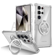 For Samsung Galaxy S24 S23 S22 Ultra Plus S23 FE Note 20 Ultra Transparent Case For MagSafe Magnetic