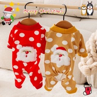 Christmas Dog Jumpsuit Santa Claus Dog Clothes Cat Air Conditioning Clothes Poodle Pomeranian Shih T