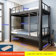 GREENEST Cold Rolled Steel Double Decker Bed Frame Metal Double Deck Bed Iron Bunk Bed for Kids Adul
