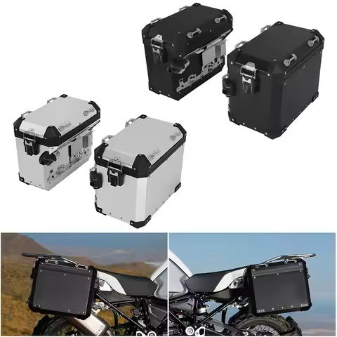 Motorcycle 48L Saddlebags Pannier Side Case Luggage Bag For BMW R1200GS 13-2018 R1250GS Adventure 19