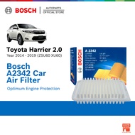 Bosch A2342 Engine Air Filter Element for Toyota Harrier 2.0 ZSU60 XU60 (2014 - 2019)