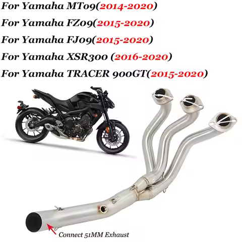 Motorcycle GP Exhaust Escape Moto Systems Modify Front Link Pipe Muffler For Yamaha MT09 FZ09 FJ09 X