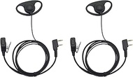 Karier 2 Pin D Shape Earpiece Headset PTT Mic for 2-pin Kenwood Nexedge Hytera Puxing Wouxun Radio U