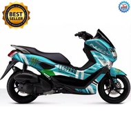 decal nmax old sticker nmax variasi motif leopard biru tosca otoprint
