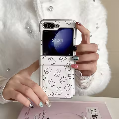 New minimalist line Miffy Rabbit sticker suitable for Samsung Galaxy Z Flip 7/6/5/4 Flip 5 Flip 6 Fl