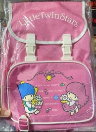 1987年 Little Twin Stars 粉紅色 中古 vintage 小背包  小書包 背囊backbag Sanrio