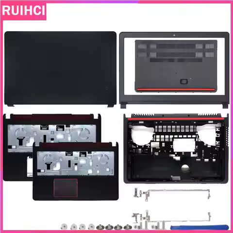 New Laptop For DELL Inspiron 15 5577 7559 7557 5576 P57F LCD Back Cover/Front Bezel/Hinges/Palmrest/