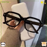 NEXTSG Large Frame Eyeglasses, Square Oversized Anti Blue Light Glasses, Trendy Computer Glasses Cla
