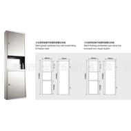 Paper Box with Toilet ST-V610A Connected Two-in-One Trash Can Commercial Stainless Steel Waste Paper