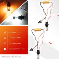 2X WY21W T20 7440 LED DRL Daytime Running Light Bulb turn signal light For LEXUS RX450h 2008-2015 Ca