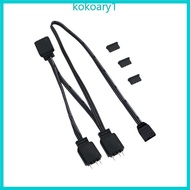KOKO 5V 3Pin ARGB Splitter Cable 1 Female to 3 Male Connector ARGB Splitter Cable Replacement for Co