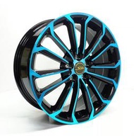 全新鋁圈 wheel EP11493 17吋鋁圈 5/100 亮黑底面車藍色