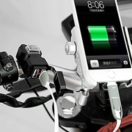 [READY STOCK] Portable USB mobile motorcycle charger battery 12v - 24v 5v dual USB car charger