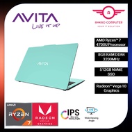 Avita Liber V14 R7 14'' FHD Laptop ( Ryzen 7 4700U, 8GB RAM, 512GB SSD, ATI, W10 ) 1 YEAR AVITA MALAYSIA WARRANTY