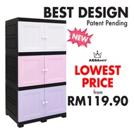 3 Tier Drawer Cabinet Abbaware Large Capacity/Storage Cabinet/ Plastik Kabinet/ Laci Simpanan