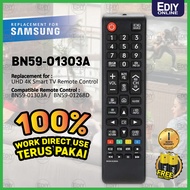 【𝐅𝐑𝐄𝐄 𝐁𝐀𝐓𝐓𝐄𝐑𝐘 𝐀𝐀𝐀𝐗𝟐】 REPLACEMENT FOR SAMSUNG BN59-01303A TV REMOTE CONTROL UHD 4K Smart TV 遥控 BN59-01268D UA43NU7090K UE40NU7102 UA32N4300AK