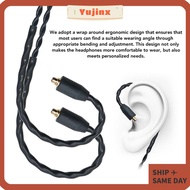 YUJINX 4-Strand Braided Upgrade Cord, 120cm / 47.24in Built In Microphone MMCX to Type C Headphone C