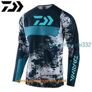 《》Daiwa 新款 2022 S-5XL 釣魚服男裝騎行透氣防曬防紫外線戶外運動服套裝釣魚襯衫