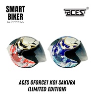 *FREE Two Tone Visor* Helmet Aces S60 GForce 1 Koi Sakura Limited Edition